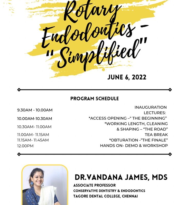 CDE Programme - ROTARY ENDODONTICS SIMPLIFIED