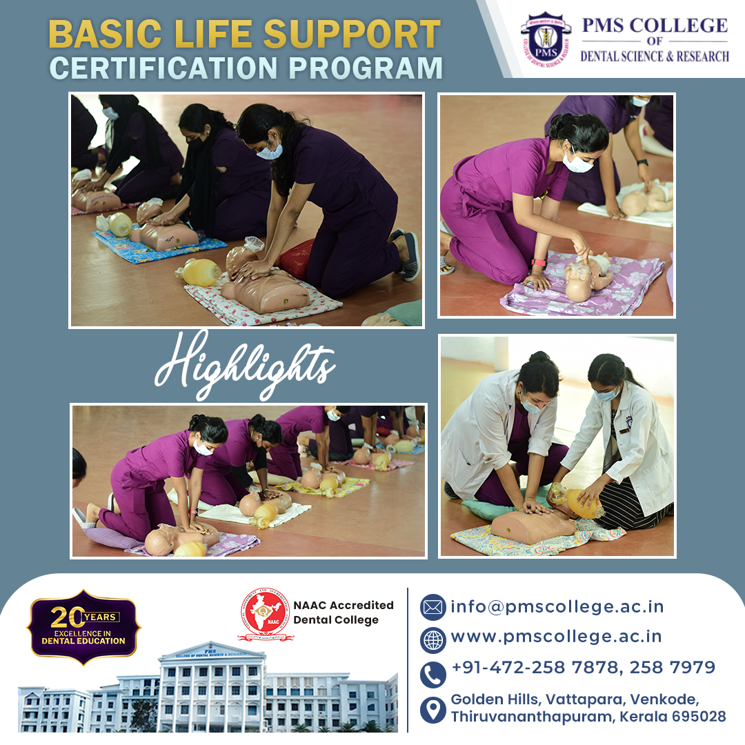 Basic Life Support Certification program PMS Dental College