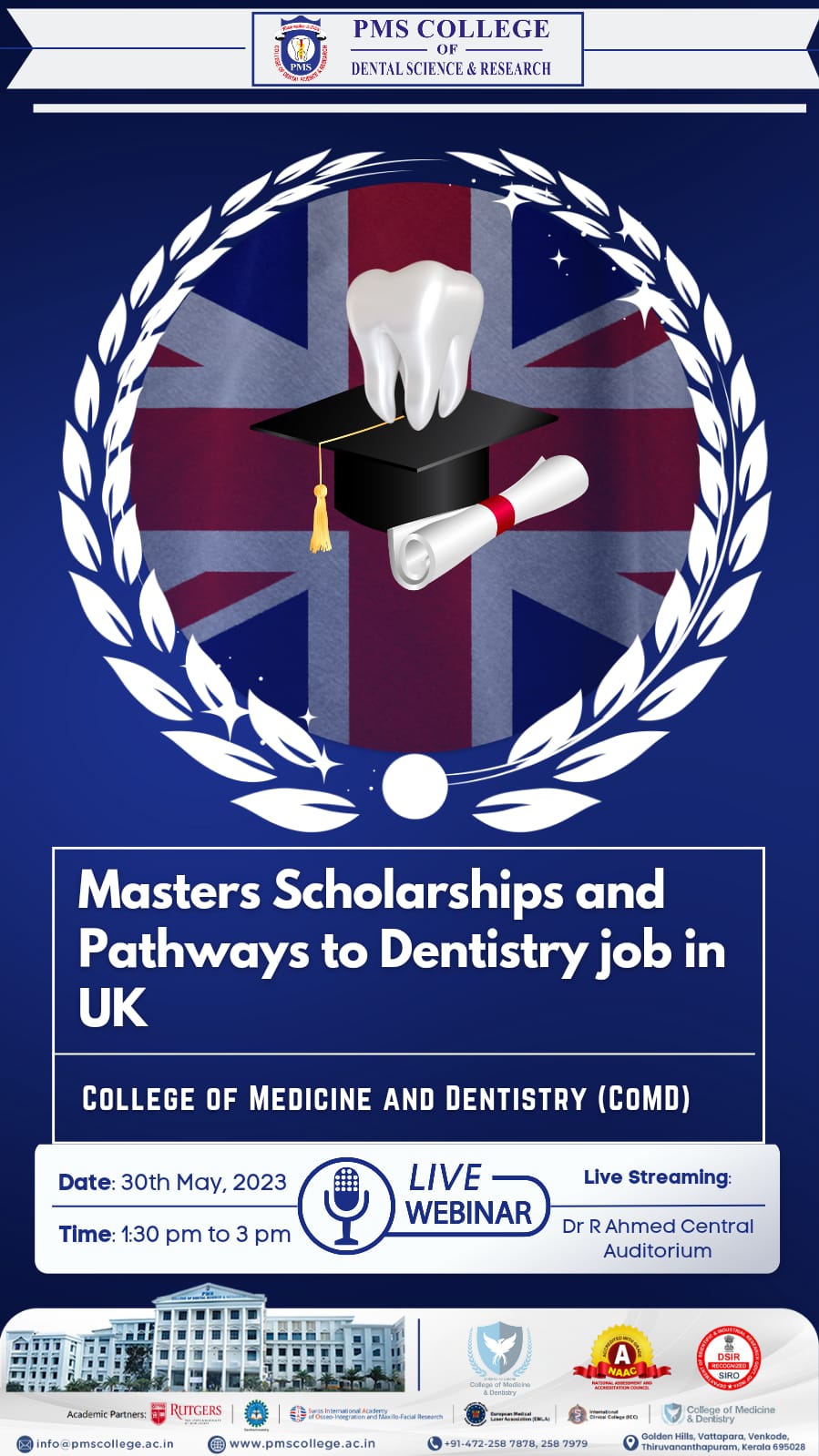 MASTERS SCHOLARSHIP AND PATHWAYS TO DENTISTRY JOB IN UK
